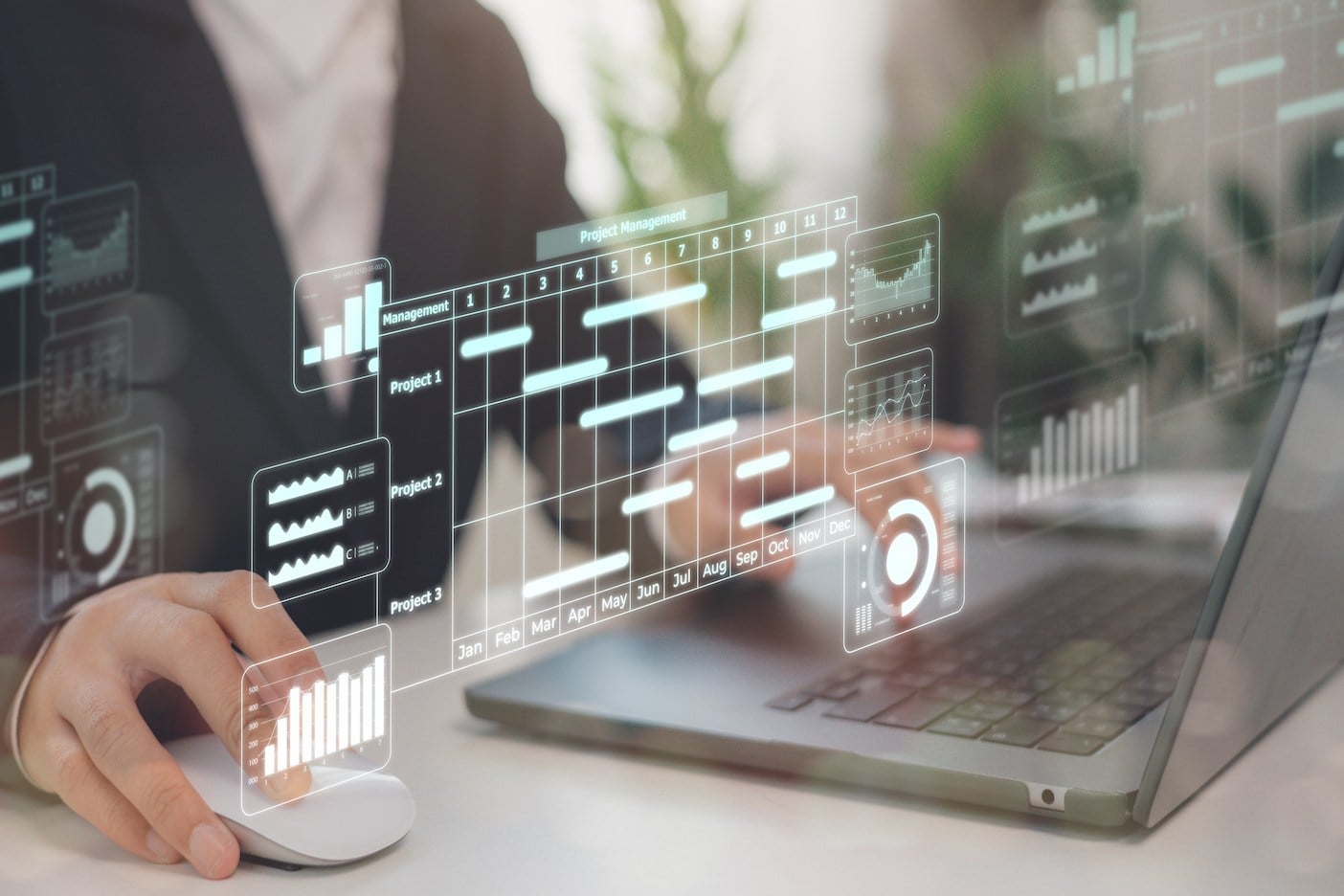 Milestone variance analysis dashboard visualization